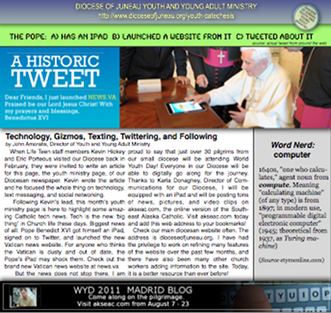 Youth Page: Technology, Gizmos, Texting, Twittering, and Following