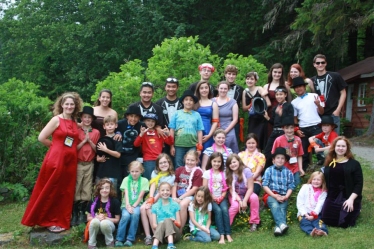 Campers and counselors dressed up for 'Pope's Choice Awards."