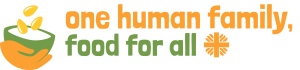 Logo for 'One Human Family, Food for All' campaign organized by Caritas Internationalis