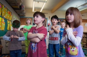 Preschoolers sing Lenten song 'Were You There' at Holy Name School in Ketchikan, Alaska