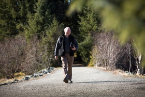 Bishop Edward J. Burns of Juneau, Alaska, a frequent visitor to the Shrine of St. Therese, said everyone, not just Catholics, is welcome to experience the peace and beauty of the unique retreat. The place of retreat and respite with breathtaking views has been attracting visitors for 70 years. (CNS photo/Nancy Wiechec) (May 19, 2025)