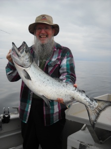 Fr Bill Zamborsky and fish